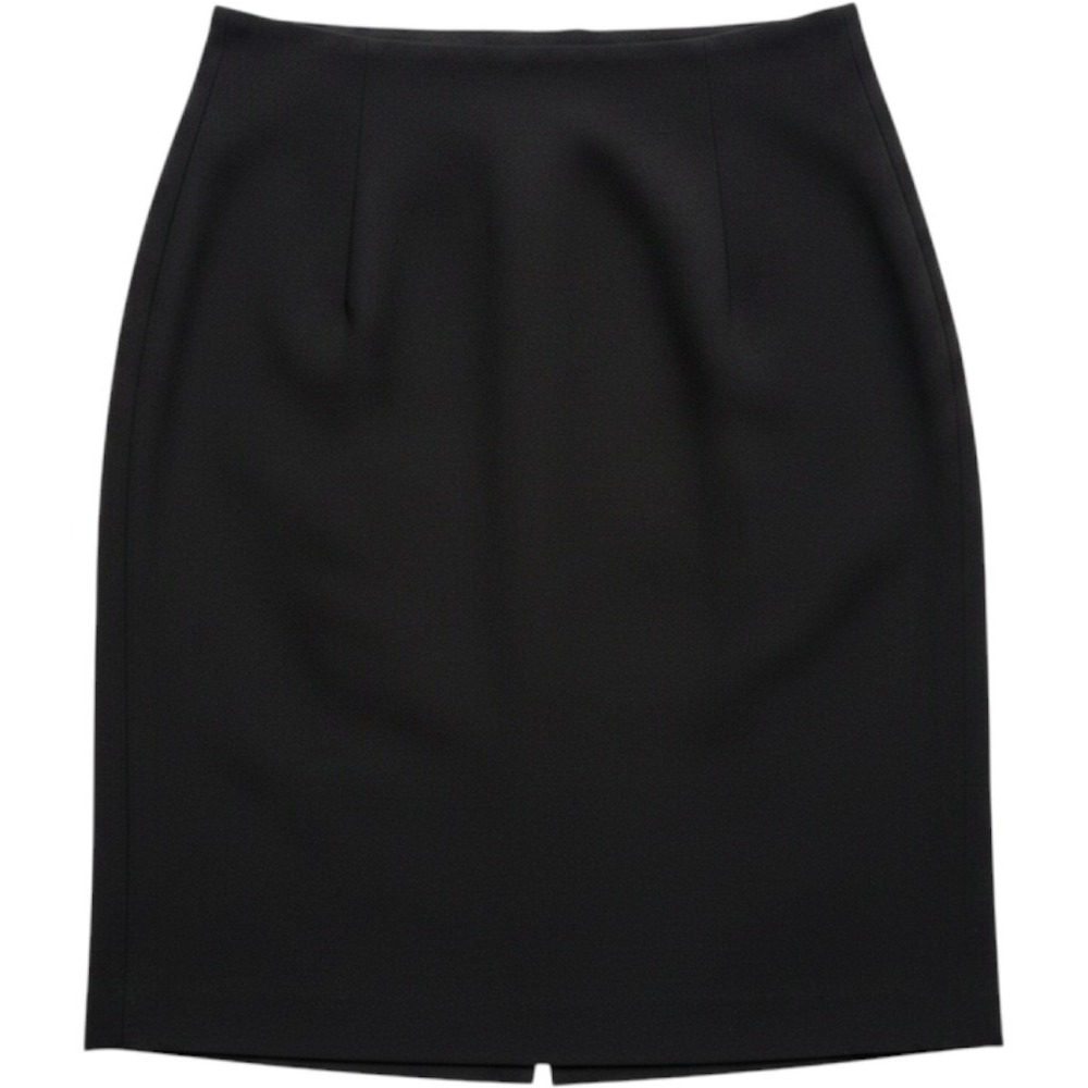 Giorgio Armani Black Pure New Wool Pencil Skirt Made in Italy Size 44